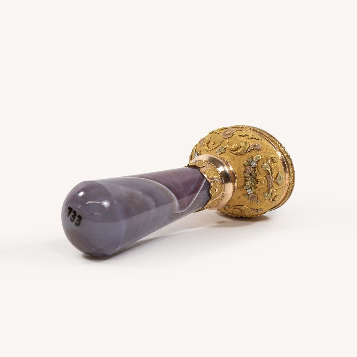 Desk Seal | Purple Agate & Gilt Desk Seal