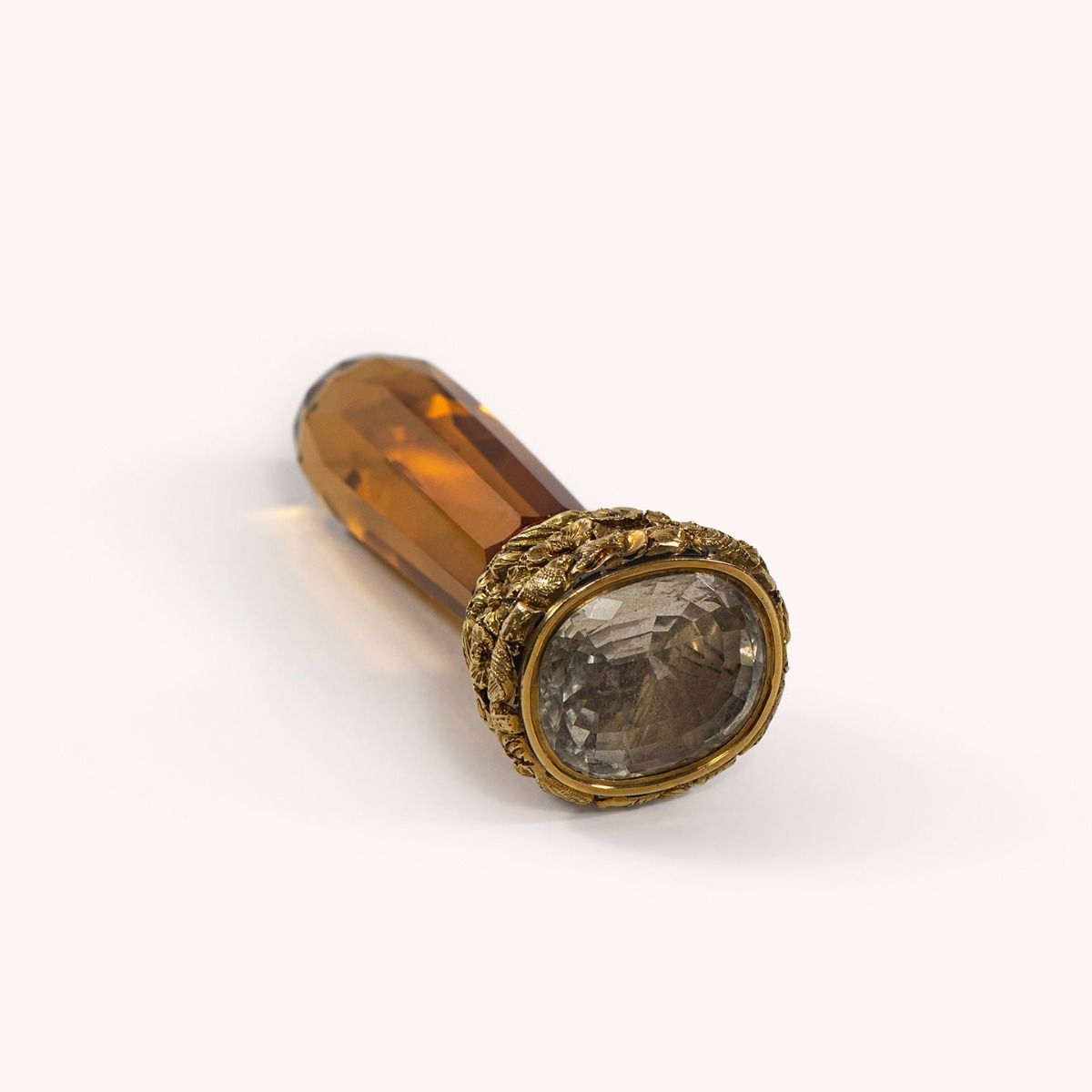 Desk Seal | Faceted Amber Crystal Desk Seal
