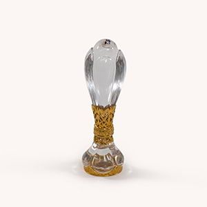 Desk Seal | Clear Crystal & Gilt Desk Seal